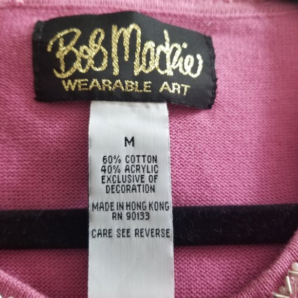 Bob Mackie Wearable Art Dragonfly Cardigan, M - Picture 7 of 8